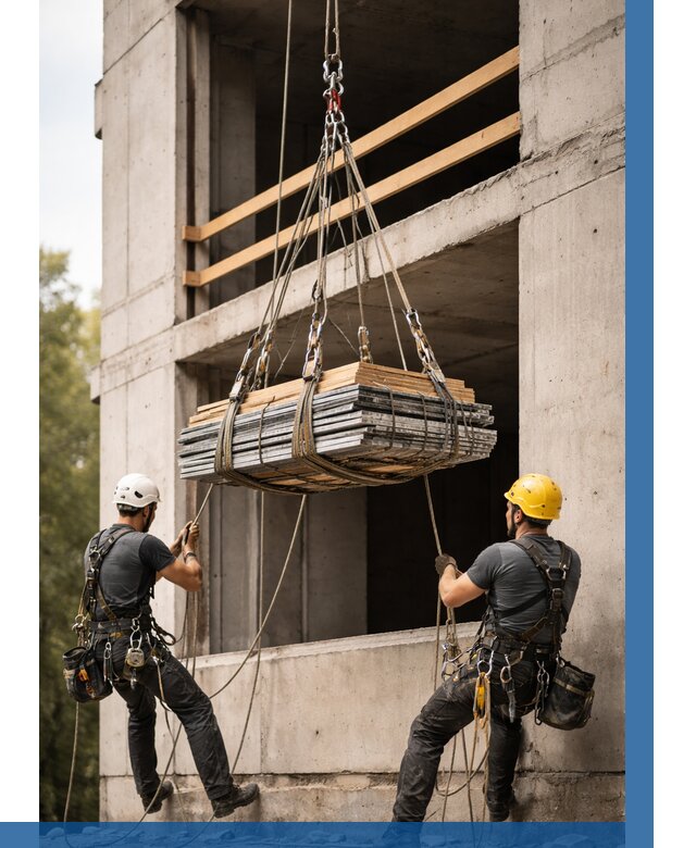 Подъем материала на этаж веревками в Бузулуке от 1564 р. | ВЫСОТНИК-Бзл