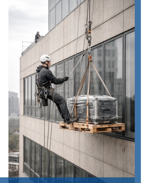 Спуск груза по фасаду в Бузулуке от 3648 р. | ВЫСОТНИК-Бзл