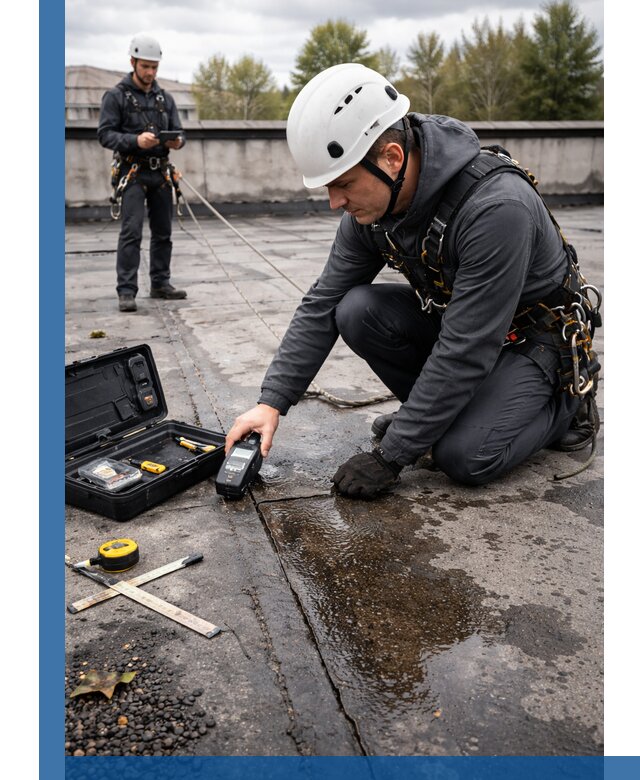 Обследование кровли на протечки и выявление дефектов в Бузулуке