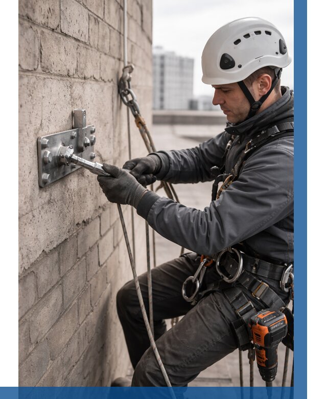 Установка анкерных точек в Бузулуке от 3648 р. | ВЫСОТНИК-Бзл