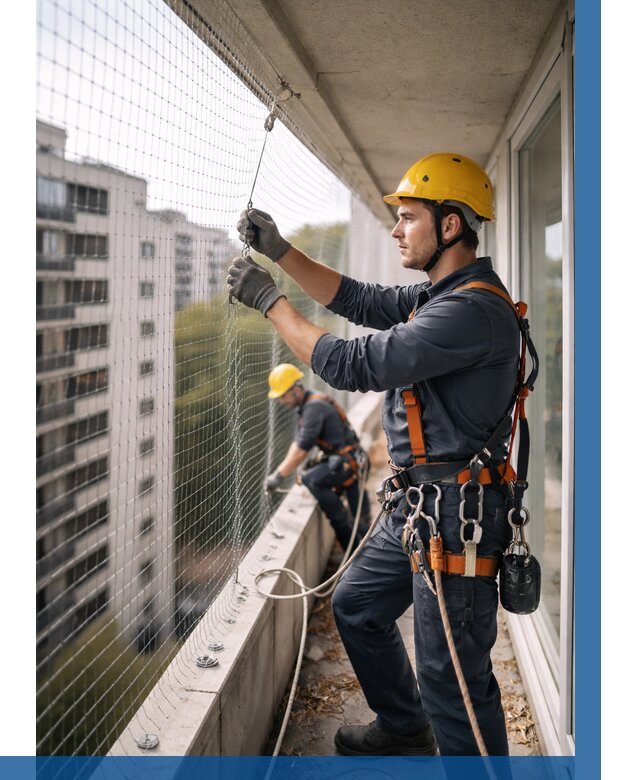 Монтаж сетки от птиц в Бузулуке от 4691 р. | ВЫСОТНИК-Бзл